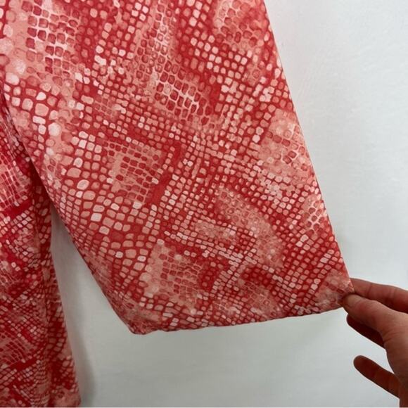 Haute Hippie Tribe Light Coral Pink Python Dress Size 1X - Picture 9 of 16